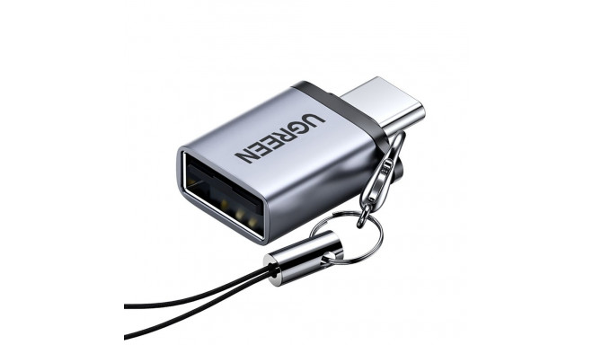 Ugreen US270 USB-C (Male) / USB-A 3.0 (Female) Adapter with Lanyard Space Gray