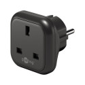 Goobay reisadapter UK–Euroopa, must