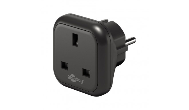 Goobay reisadapter UK–Euroopa, must