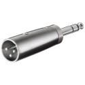 Goobay XLR Adapter, AUX Jack, 6.35 mm Stereo Male to XLR Male