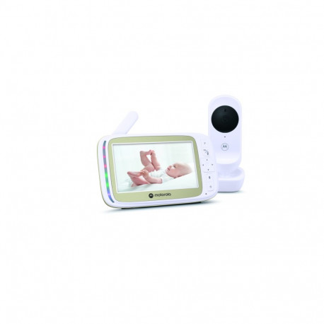 Motorola 5.0” Wi-Fi Video Baby Monitor with Stargrip Crib Mount | VM45 Connect | White