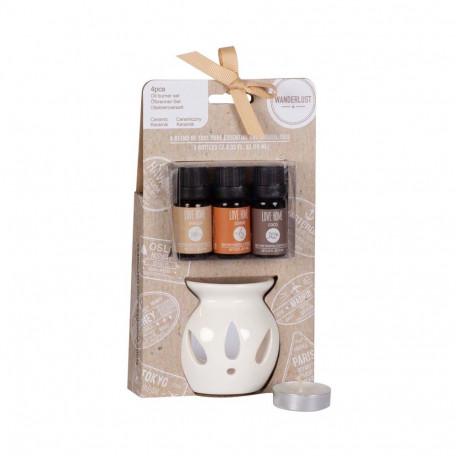 Aroma oil ceramic set LOVE HOME, mix