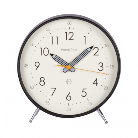 Clock TIMELINE H20cm, black
