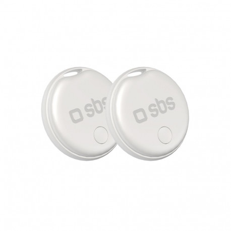 SBS Track My Circle locator compatible with Apple Find My set of 2 - white