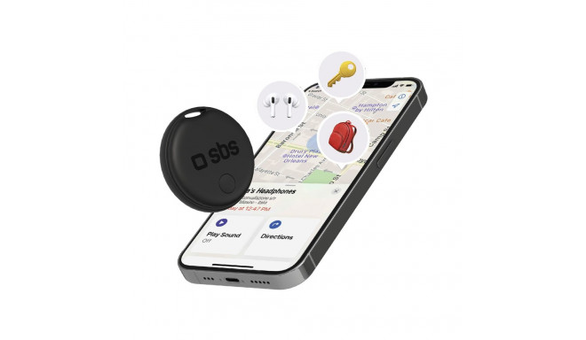 SBS Track My Circle Locator Compatible with Apple Find My - Black