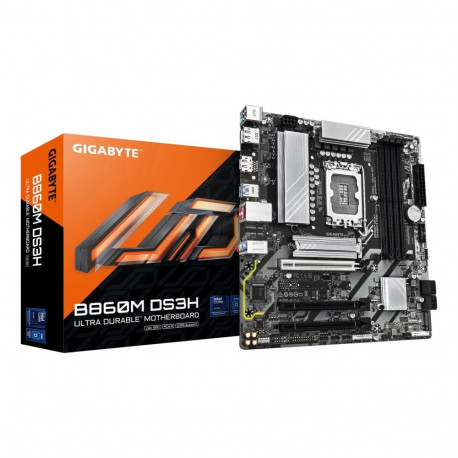 GIGABYTE B860M DS3H emaplaat - Intel Core Ultra seeria protsessorid, 5+1+2+1 faasi VRM, kuni 9066MHz