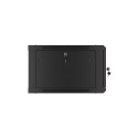 Lanberg WF01-6606-00B 6U seinapealne rack-kapp must