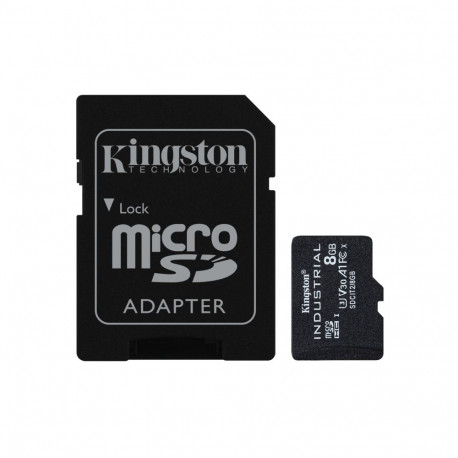 Kingston Technology 8GB microSDHC Industrial C10 A1 pSLC Card + SD Adapter