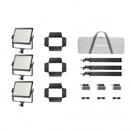 Godox LP400R K3 Black Litemons RGB LED Light Panel 3 light kit