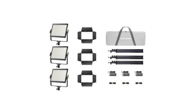 Godox LP1200R K3 Black Litemons RGB LED Light Panel 3 light kit