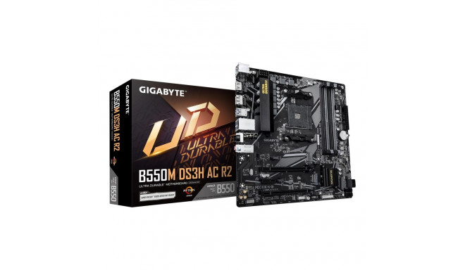 Mainboard|GIGABYTE|AMD B550|SAM4|Micro-ATX|Memory DDR4|Memory slots 4|B550MDS3HACR2