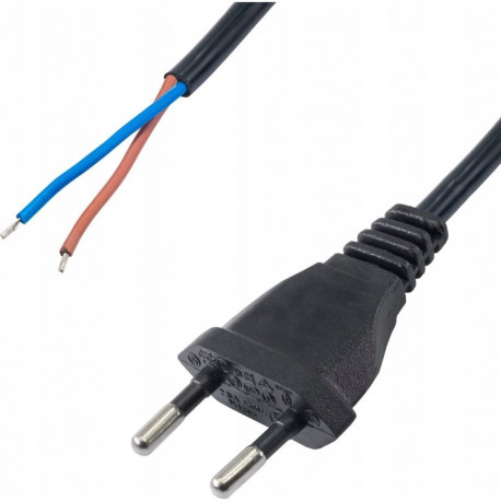 Akyga cable de alimentacion para ak-ot-05a cee 7 16 open tip 250v 50hz 2x0.75mm2 cu 1.5m