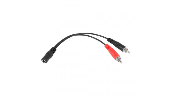 Kabel gniazdo jack 3.5-2xRCA 20cm