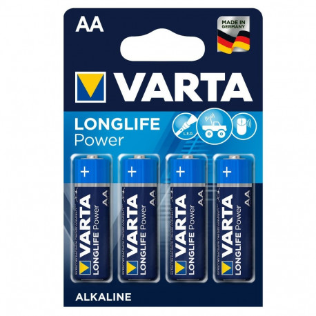 4x Varta Longlife Power R-06 AA 1,5V leelispatareid