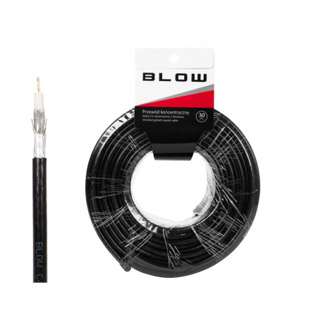 73-620# Przewód koncentryczny rg6u cu 1,02 96x ekran żelowany czarny