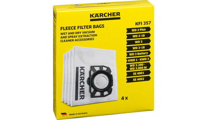 Kärcher filterkotid Vlies WD 2 Plus/3 4 tk