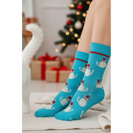 SOKISAHTEL SNOWCAT sinised kassidega meriinovillased sokid 444, 446