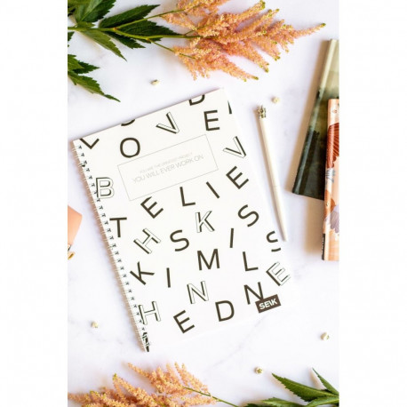 Kaustik A5 40 lehte täpid, spiraalköide Project