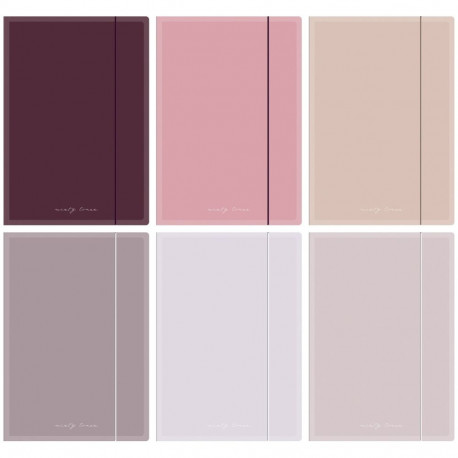 Kummiga mapp A4+ Mat Nude assortii, Interdruk