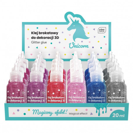 Glitterliim Unicorn 3D 20ml assortii Interdruk