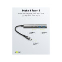Goobay Slim 4-Port USB Hub, USB-C™ to USB-C™/USB-A, 5 Gbit/s