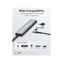 Goobay Slim 4-Port USB Hub, USB-C™ to USB-C™/USB-A, 5 Gbit/s