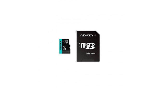 MEMORY MICRO SDXC 64GB W/ADAP./AUSDX64GUI3V30SA2-RA1 ADATA