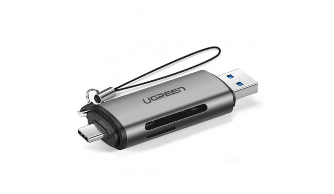 Ugreen Ugreen CM185 50706 reader for SD / micro SD cards on USB-A 3.0 / USB-C 3.0 - gray