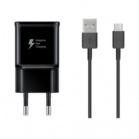 Samsung EP-TA200EBE + EP-DR140ABE Samsung 15W Travel Charger + USB-C Data Cable Black (OOB Bulk)
