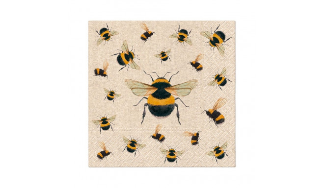 NAPKINS PAPER DANCING BEES 33X33CM 20PCS