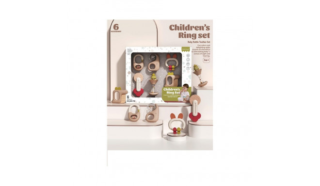 6PCS BABY RATTLE TEETHER SET