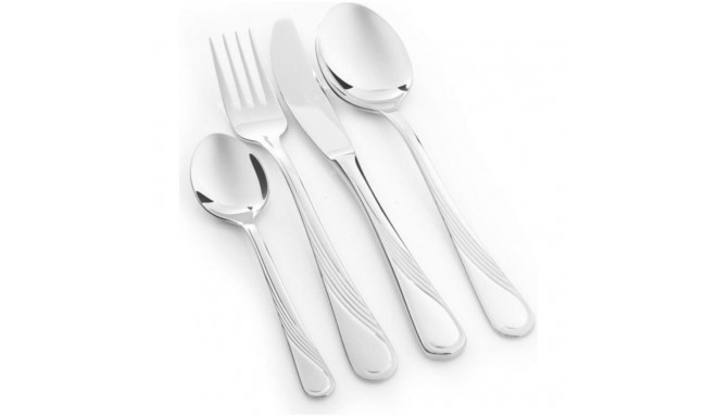 "AMBITION NAPOLI söögiriistade komplekt, roostevaba teras, hõbedane, 24 tk"