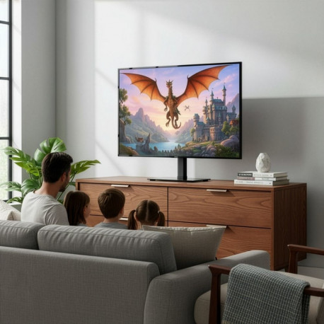 Maclean universal TV stand, for RTV cabinet, stand, max. 35 kg, 20 degree rotation, for 32-55" TV, M