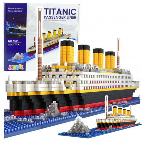 Konstruktsioonklotsid Titanic 3D laevamudel 1878 tk