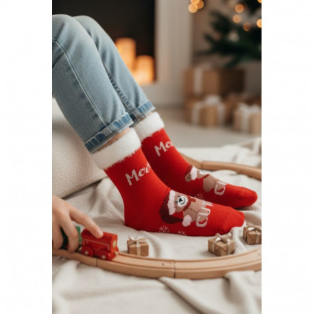 SOKISAHTEL BAIBA punased karuga jõulusokid lastele 439