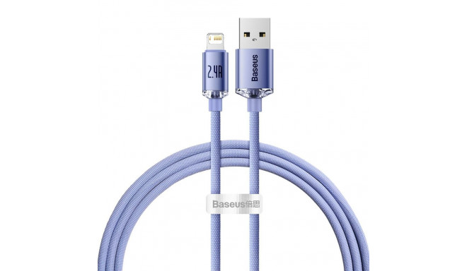 Baseus cable Crystal Shine USB - Lightning 1,2 m 2,4A purple