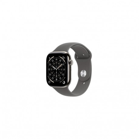 Apple Watch Series 11 GPS + Cellular 46mm Natural Titanium Case with Stone Grey Sport Band - M/L