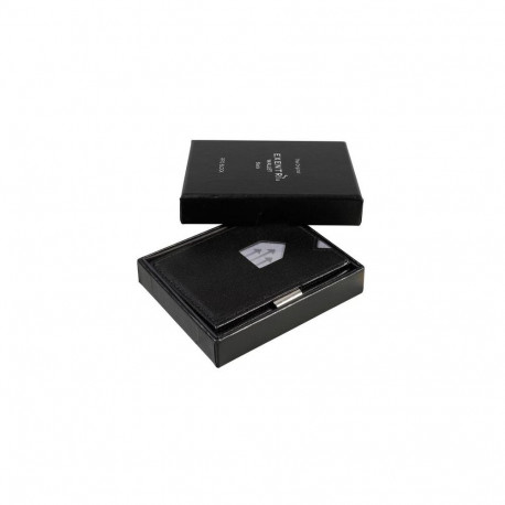 EXENTRI EX 001 wallet/card case/travel document holder Black Genuine leather