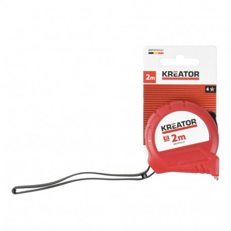 Kreator mõõdulint KRTH70101, 2 m, 13 mm, teras, MID klass 2, lukustusnupp, vööklamber
