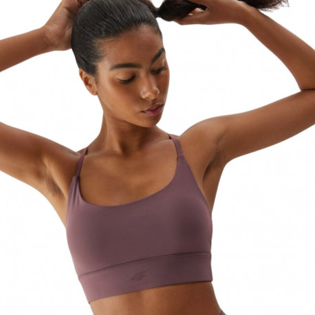 Stanik sportowy 4F F079 fioletowy 4FAW23USBAF079 82S L