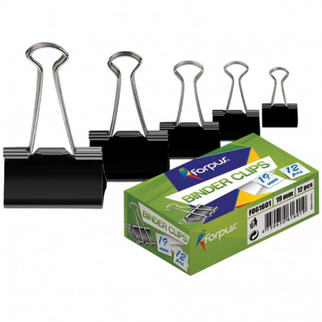Paberiklamber 25mm must 12tk