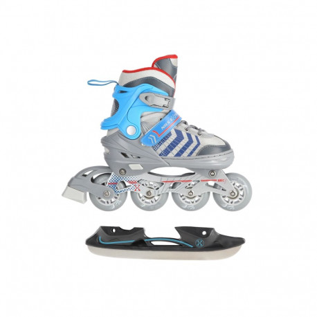 4in1 (rull)uisud NILS EXTREME NH18192 In-line Skates/Hockey Ice Skates, hall-sinine, M (34-38)