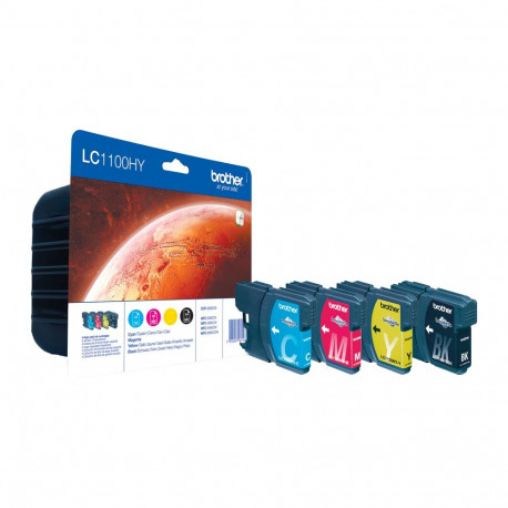 Brother tint LC1100HY CMYK ValuePack High Yield, kollane/tsüaan/magenta/black