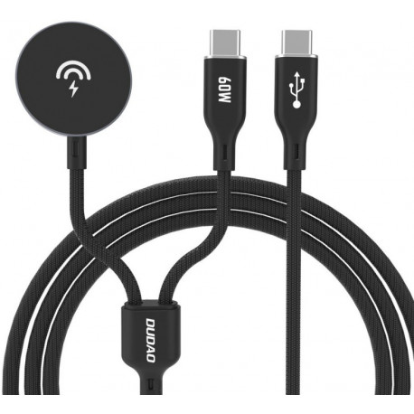 Dudao laadija A12MaxC PD60W Apple Watch/USB-C 2in1, must