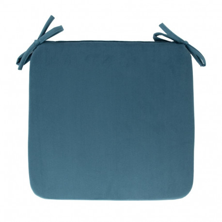 Chair pad VELVET NEW 39x39xH2,5cm, grey blue
