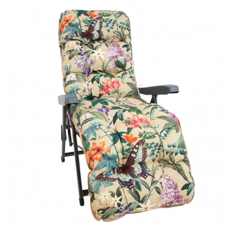 Cushion for chair BADEN-AMAZONIA 48 x 165 cm, beige floral
