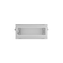 Wall-Mount rack cabinet 19 inches 4U 600x450, perforated door (Flat Pack) grey