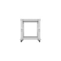 Open rack stand 19 inches 12U 600x600-1100 adjustable grey