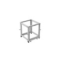 Open rack stand 19 inches 12U 600x600-1100 adjustable grey
