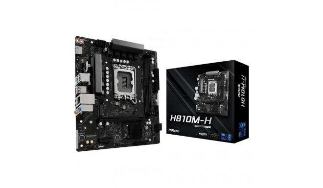 Mainboard|ASROCK|H810M-H|Intel H810|LGA 1851 (Socket V1)|micro ATX|RAM DDR5-SDRAM|2xSlots|1xNumber o
